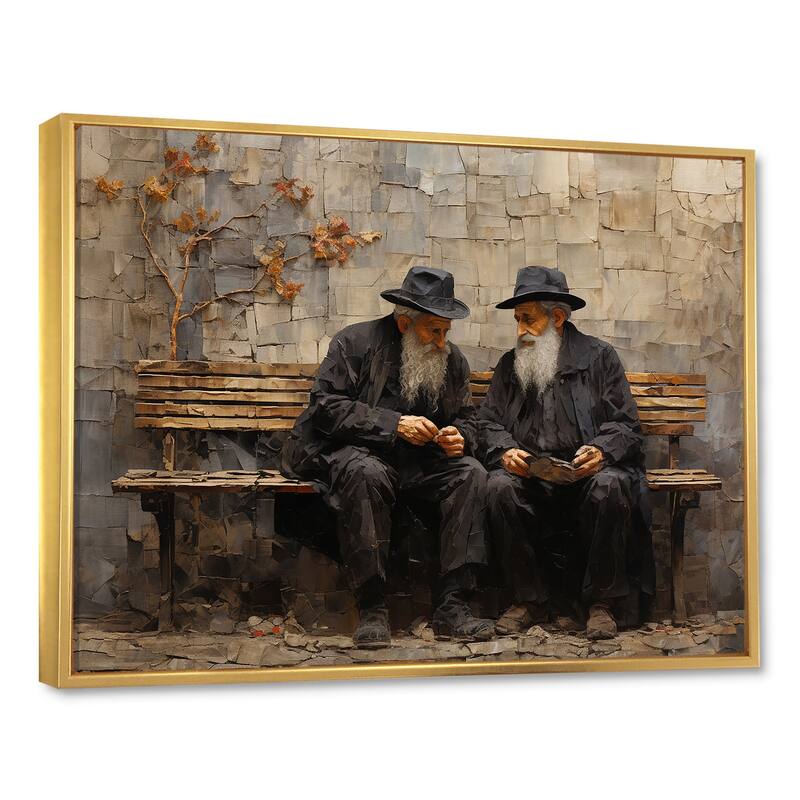 Designart "Judaism Devotion" Judaism Framed Canvas Art Print Bed Bath